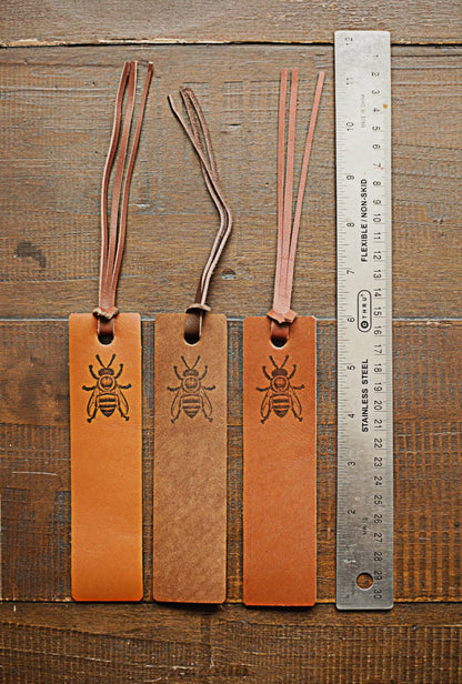 Honeybee Leather Bookmark