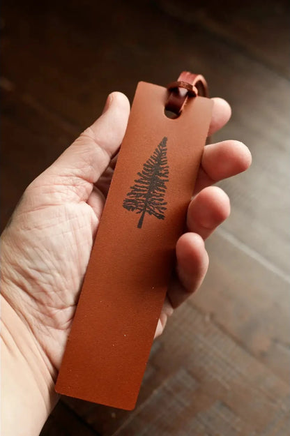 Pine Leather Bookmark